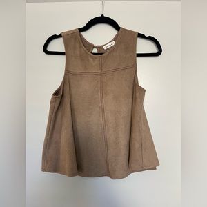 Brown suede blouse, Small